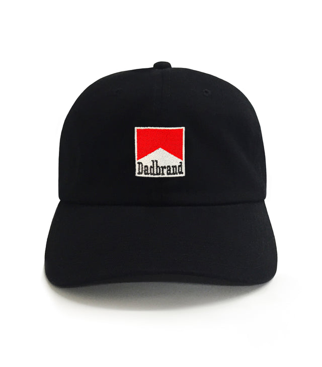 Dad Brand Black 6-Panel Dad Hat – cotton adjustable dad hat with logo embroidery, comfortable everyday golf hat, perfect gift for dads
