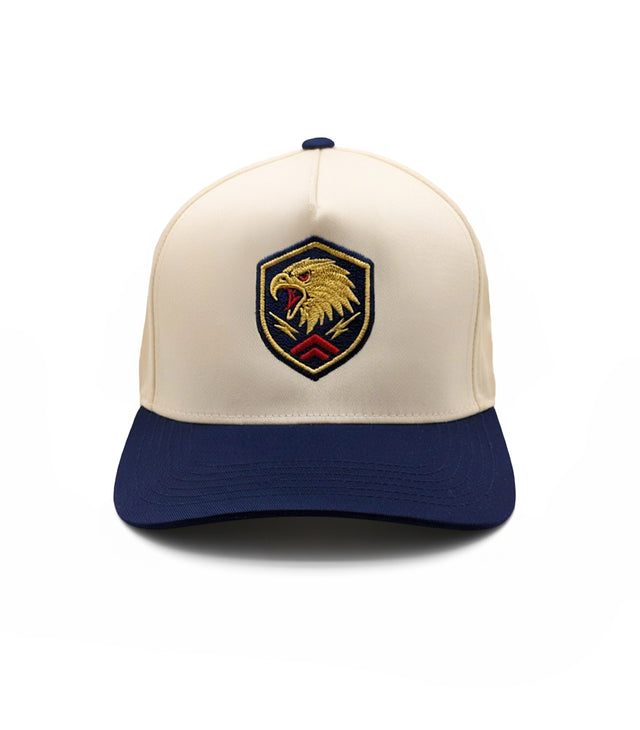 The Eagle | Cream & Navy Snapback